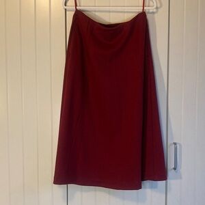 Uniqlo Burgundy/Wine Red/Merlot Midi Skirt, size 6